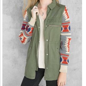 Thread & Supply Army Green Coat Size Large